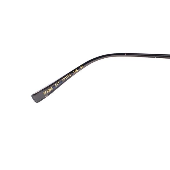 Salvatore Ferragamo Rectangle Metal Sunglasses - Gunmetal Grey / Orange - NWT - Picture 7 of 9